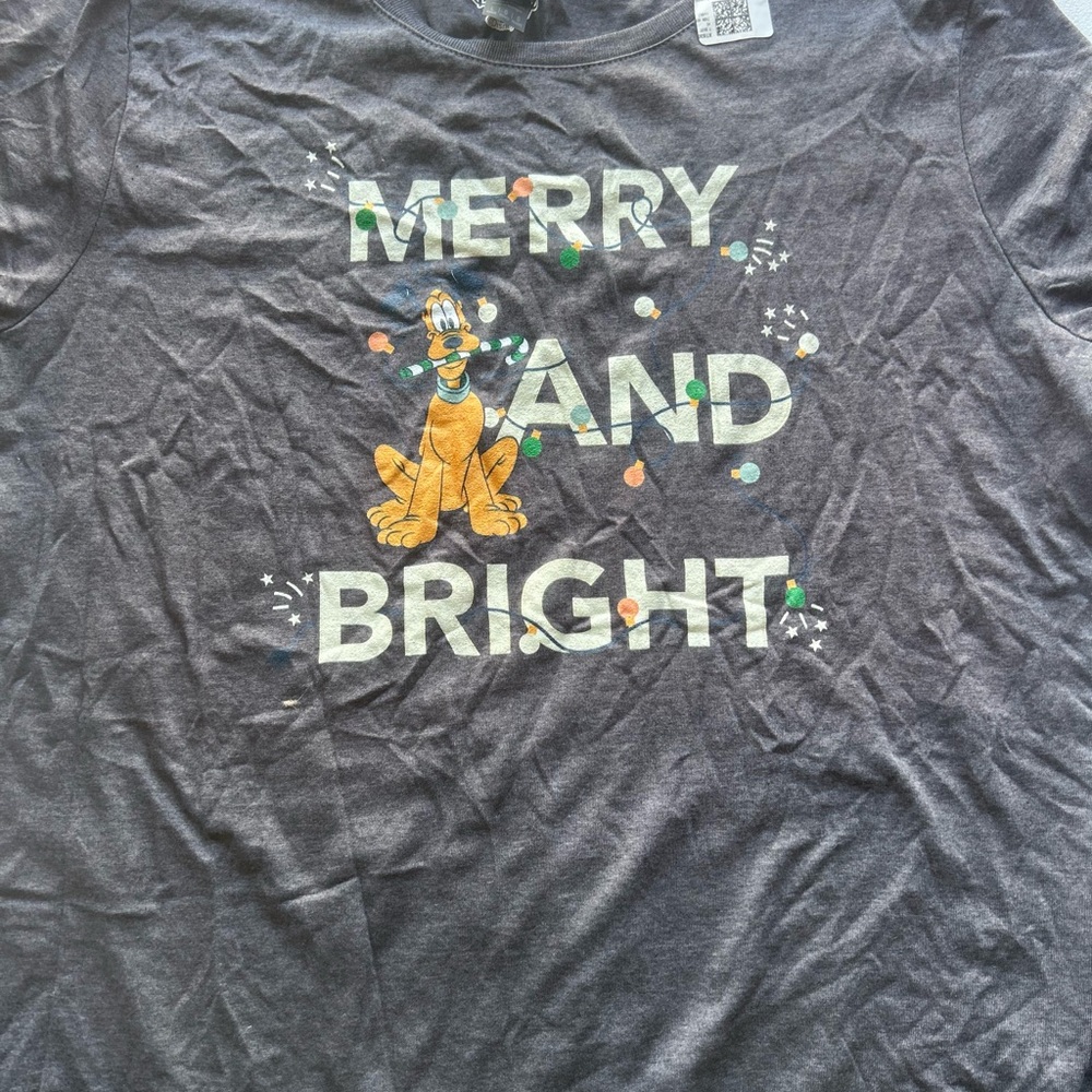 Disney Kids Gray 'Merry and Bright' Tee